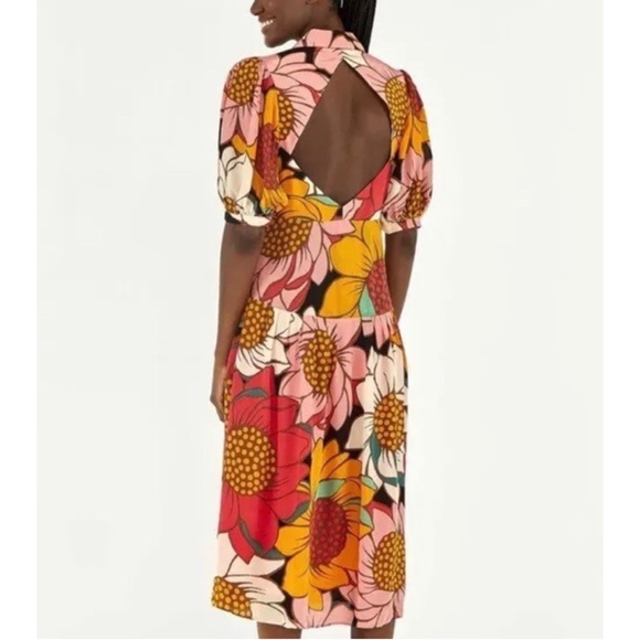 FARM RIO Colorful Sunflowers Midi Dress - Picture 3 of 11